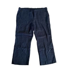 Motherhood Maternity 100% Linen Pants Elastic Waist Drawstring Black Size XLarge